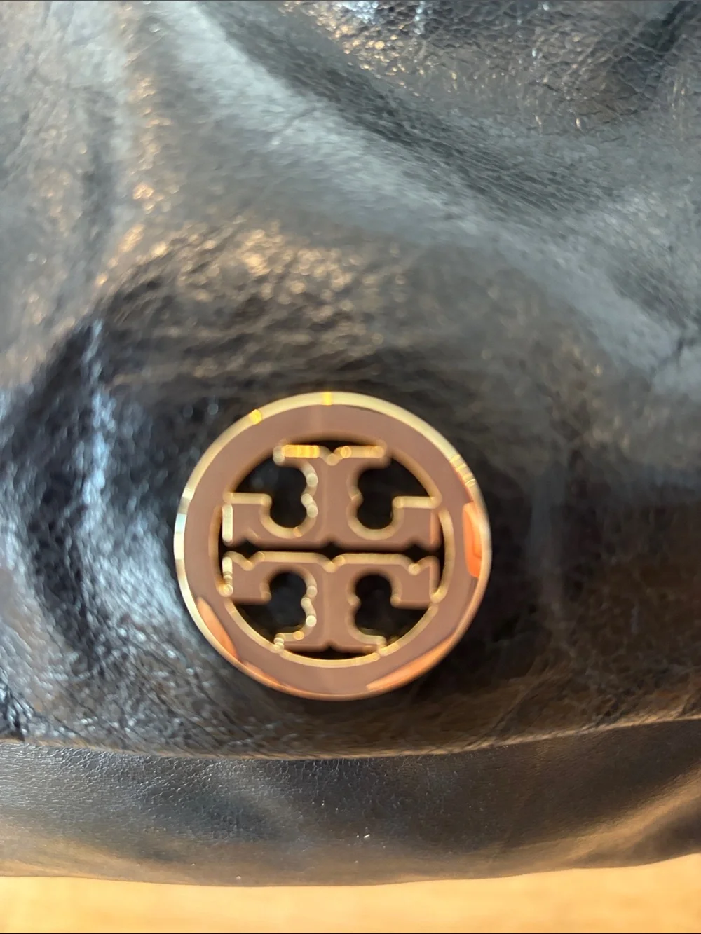 Tory Burch Convertible Fold-Over Leather Crossbody/Shoulder Bag